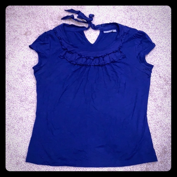 Blue Ruffle T-Shirt - Picture 1 of 3